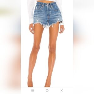 Levi’s Womens Denim Button Fly Genuine 501 Cutoff Booty Jean Shorts 